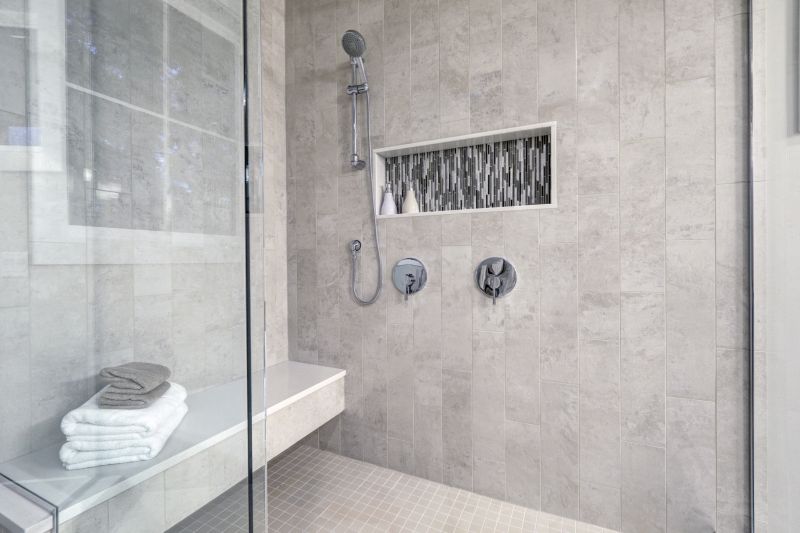 Glass Panel Shower with Niche